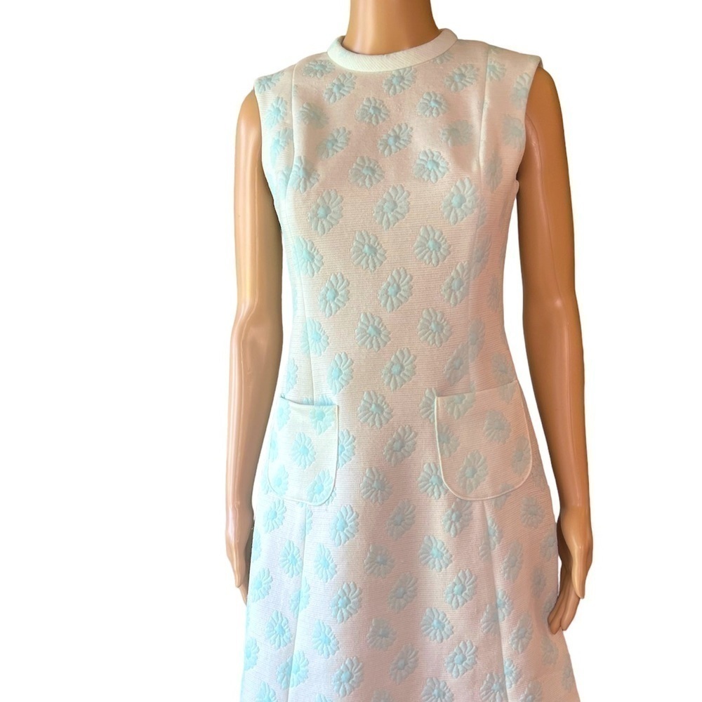Vintage Kay Windsor  A-line sheath dress silk brocade summer size S
